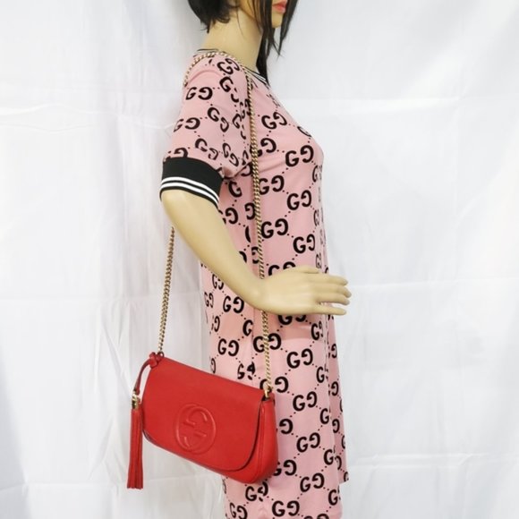 Auth Gucci Soho on Chain Crossbody Bag - Picture 12 of 12